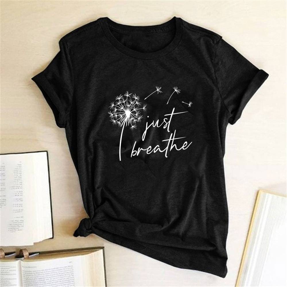 Dandelion Just Breathe - T-Shirts - Shirts & Tops - 4 - 2024