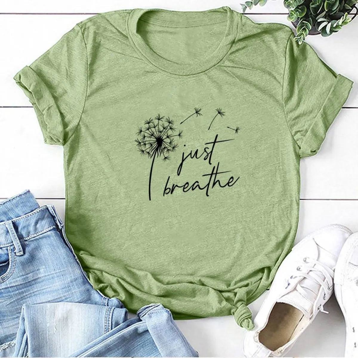 Dandelion Just Breathe - T-Shirts - 6