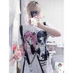 Breezy Loose Cartoon Print Shirt - T-Shirts - Women T-shirts - 13