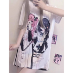 Breezy Loose Cartoon Print Shirt - T-Shirts - Women T-shirts - 8