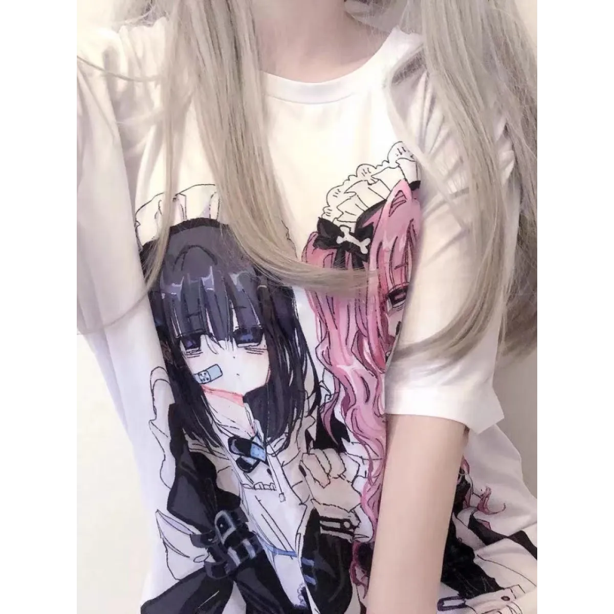 Breezy Loose Cartoon Print Shirt - T-Shirts - Women T-shirts - 9