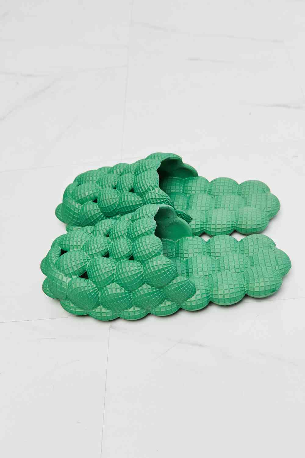 Laid Back Bubble Slides in Green - Accessories - Shoes - 7 - 2024