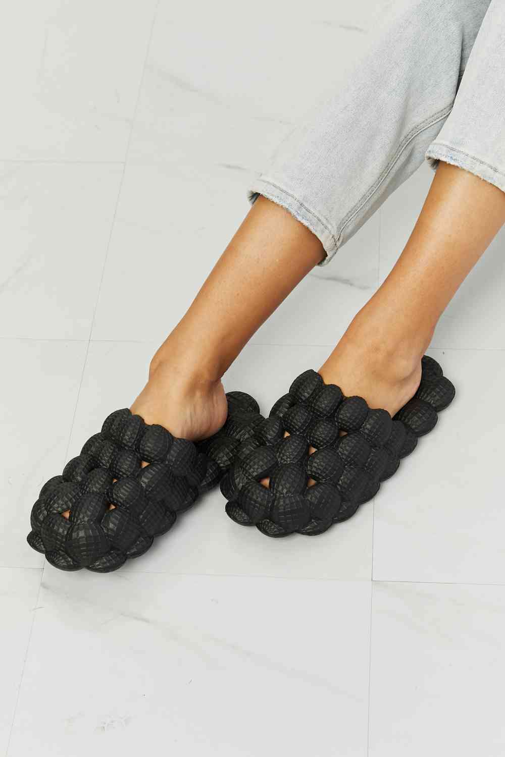 Laid Back Bubble Slides in Black - Accessories - Shoes - 3 - 2024