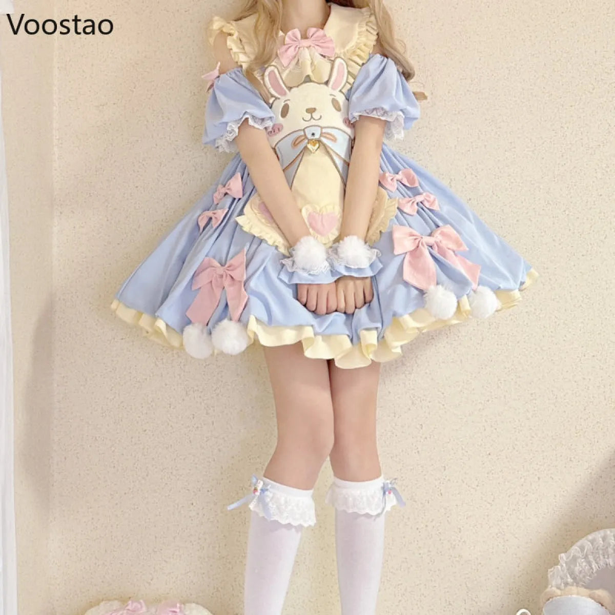 Pastel Lolita Bunny Bow Dress - All Dresses - Lolita Dress - 13