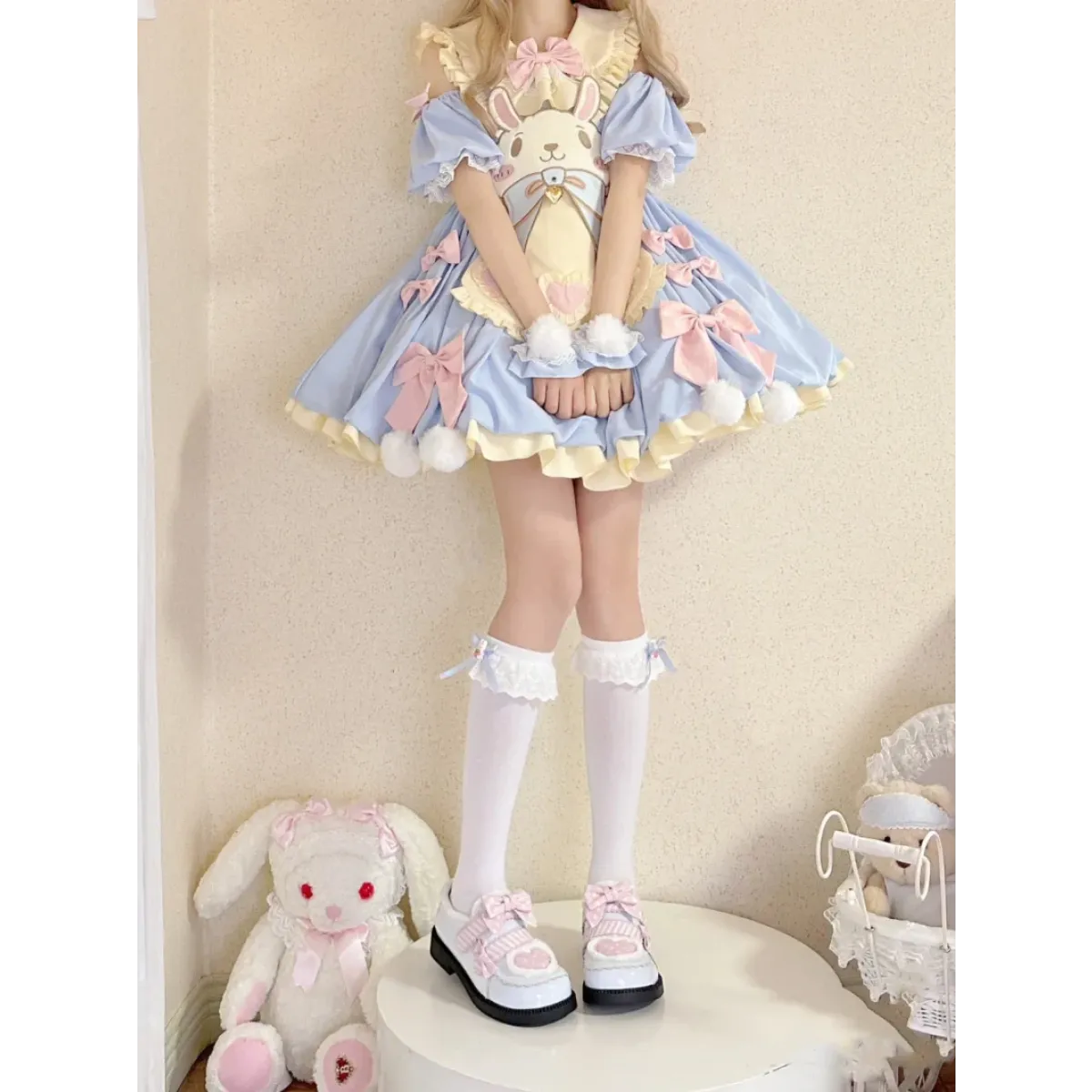 Pastel Lolita Bunny Bow Dress - All Dresses - Lolita Dress - 15