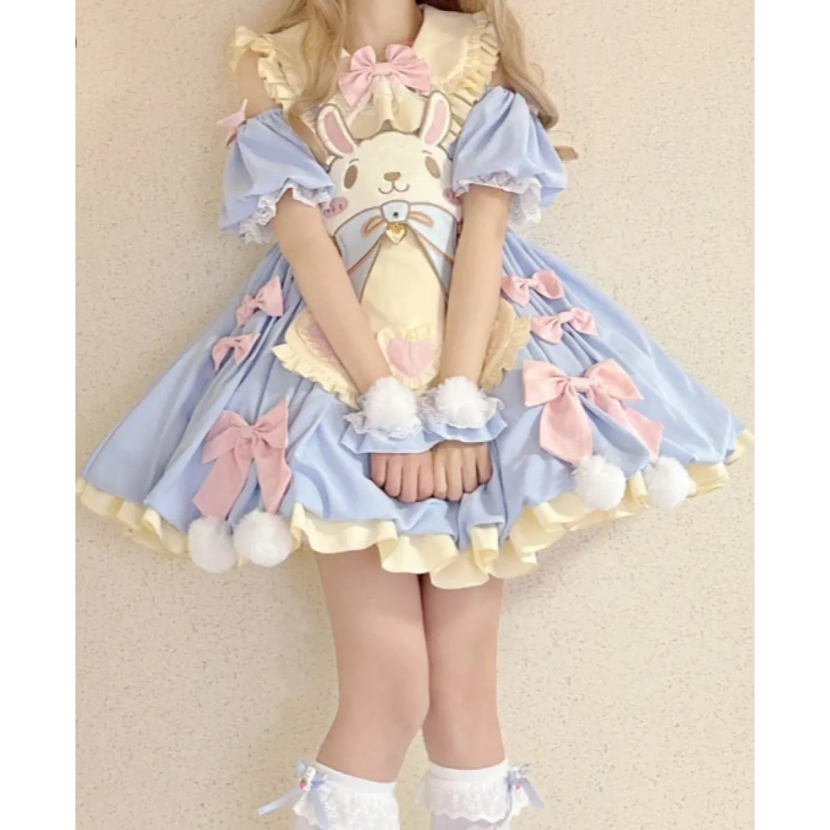 Pastel Lolita Bunny Bow Dress - All Dresses - Lolita Dress - 5