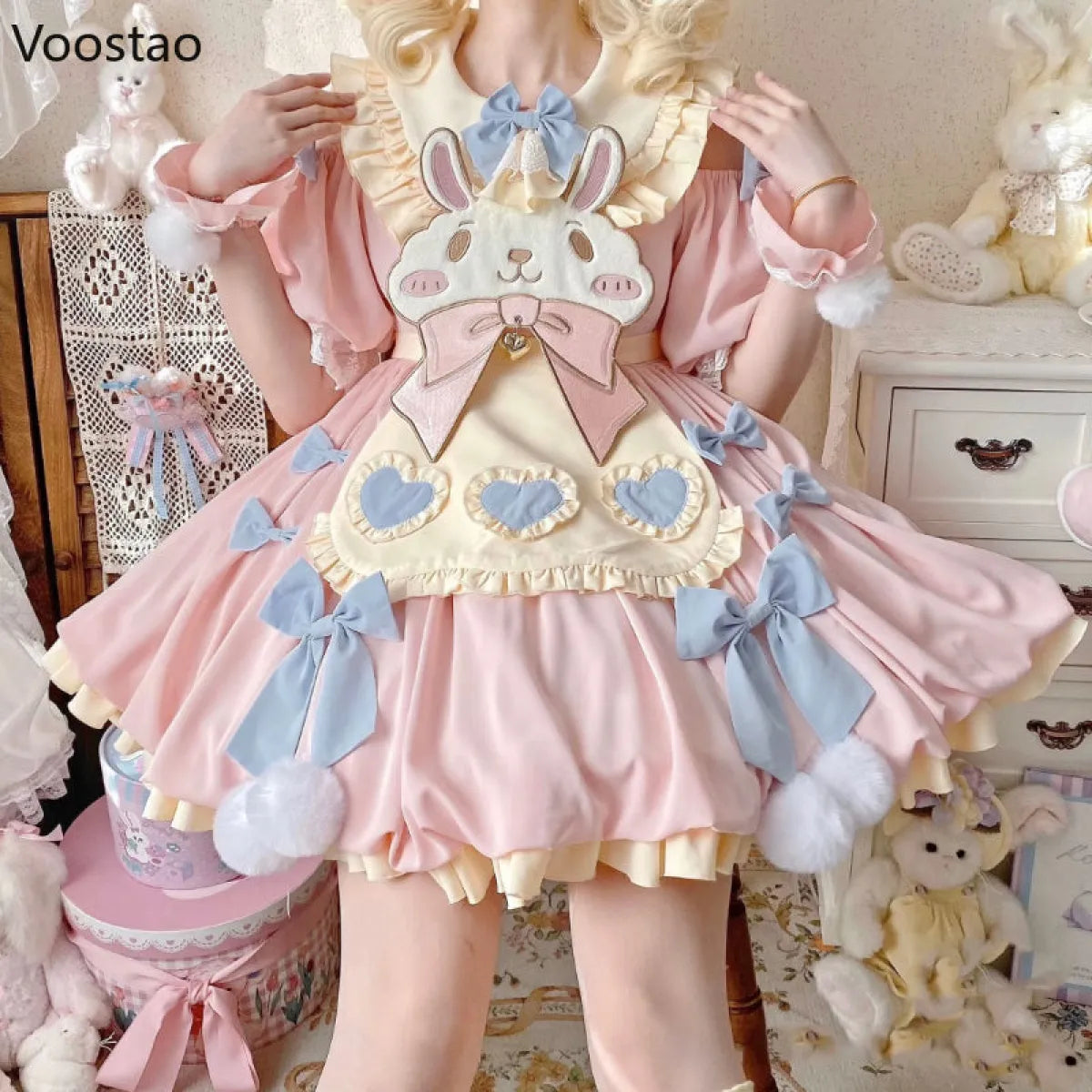 Pastel Lolita Bunny Bow Dress - All Dresses - Lolita Dress - 8