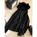 Kawaii Bunny Ear Lace-Up Hooded Zip Jacket - Women’s Clothing & Accessories - Hoodie - 3