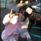 Kawaii Harajuku Zip Hoodie with Bunny Ears - Hoodies & Sweatshirts - Hoodie - 5