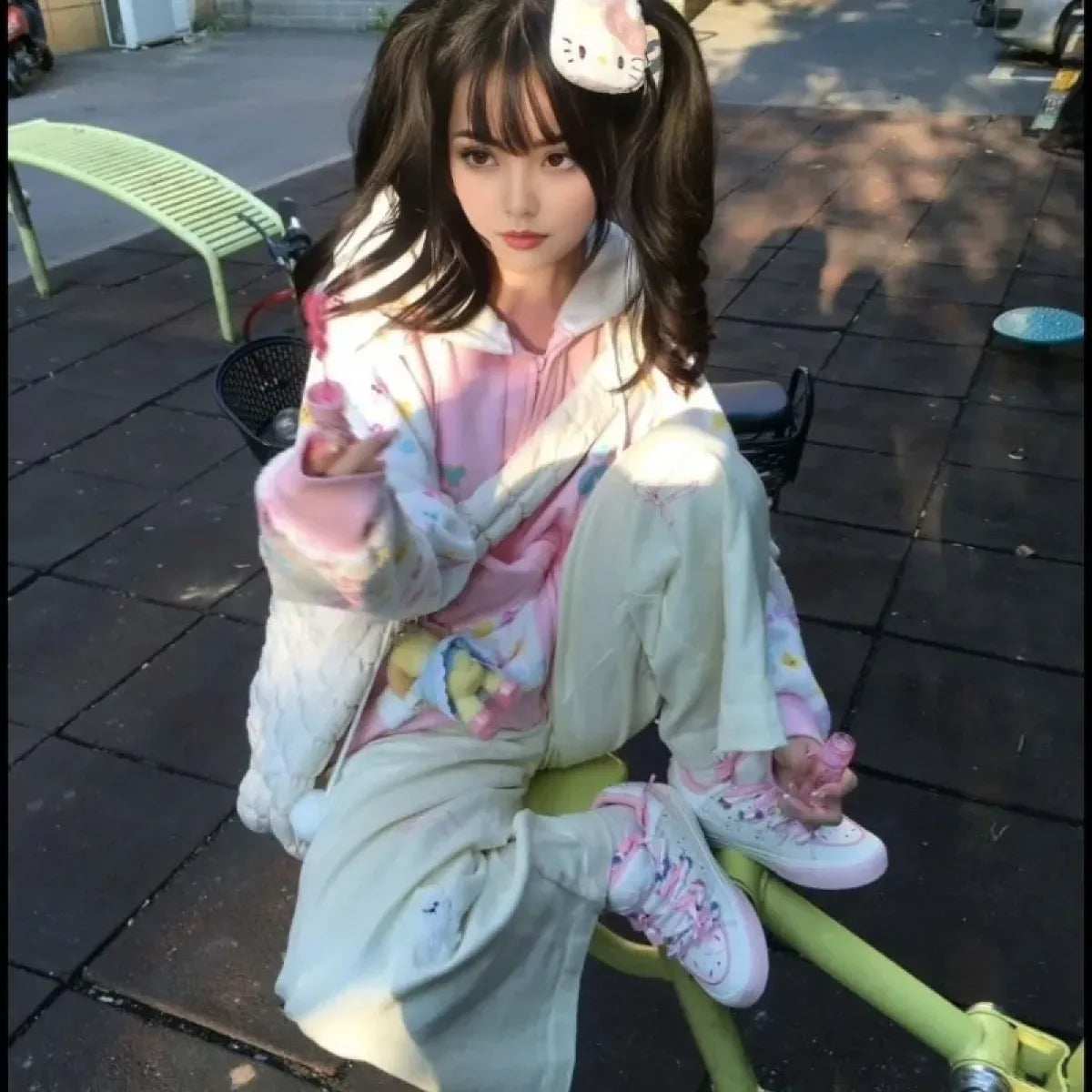 Kawaii Harajuku Zip Hoodie with Bunny Ears - Hoodies & Sweatshirts - Hoodie - 6