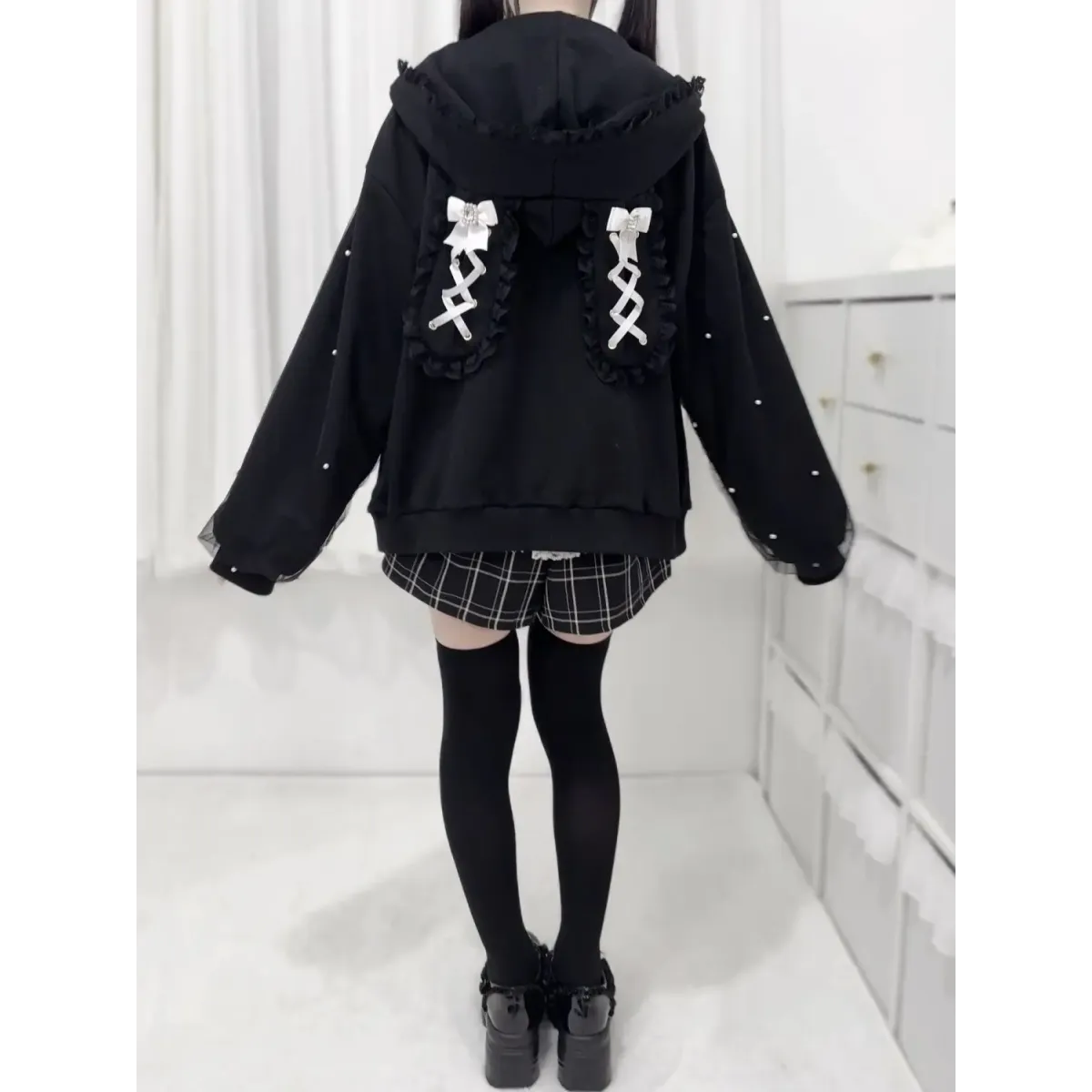 Kawaii Harajuku Bunny Ear Hoodie - Women’s Clothing & Accessories - Hooded - Women’s Hoodies - 10