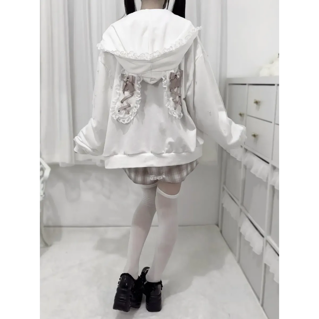 Kawaii Harajuku Bunny Ear Hoodie - Women’s Clothing & Accessories - Hooded - Women’s Hoodies - 14