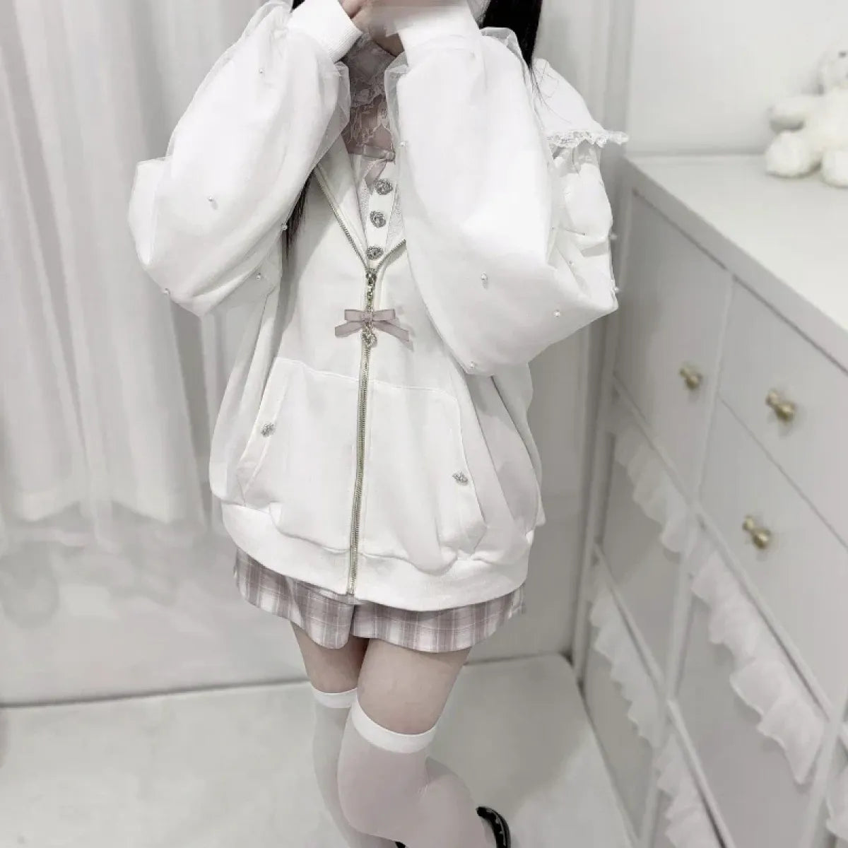 Kawaii Harajuku Bunny Ear Hoodie - Women’s Clothing & Accessories - Hooded - Women’s Hoodies - 4