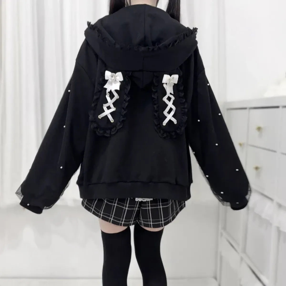 Kawaii Harajuku Bunny Ear Hoodie - Women’s Clothing & Accessories - Hooded - Women’s Hoodies - 5