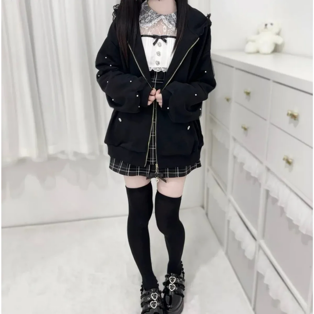 Kawaii Harajuku Bunny Ear Hoodie - Women’s Clothing & Accessories - Hooded - Women’s Hoodies - 8