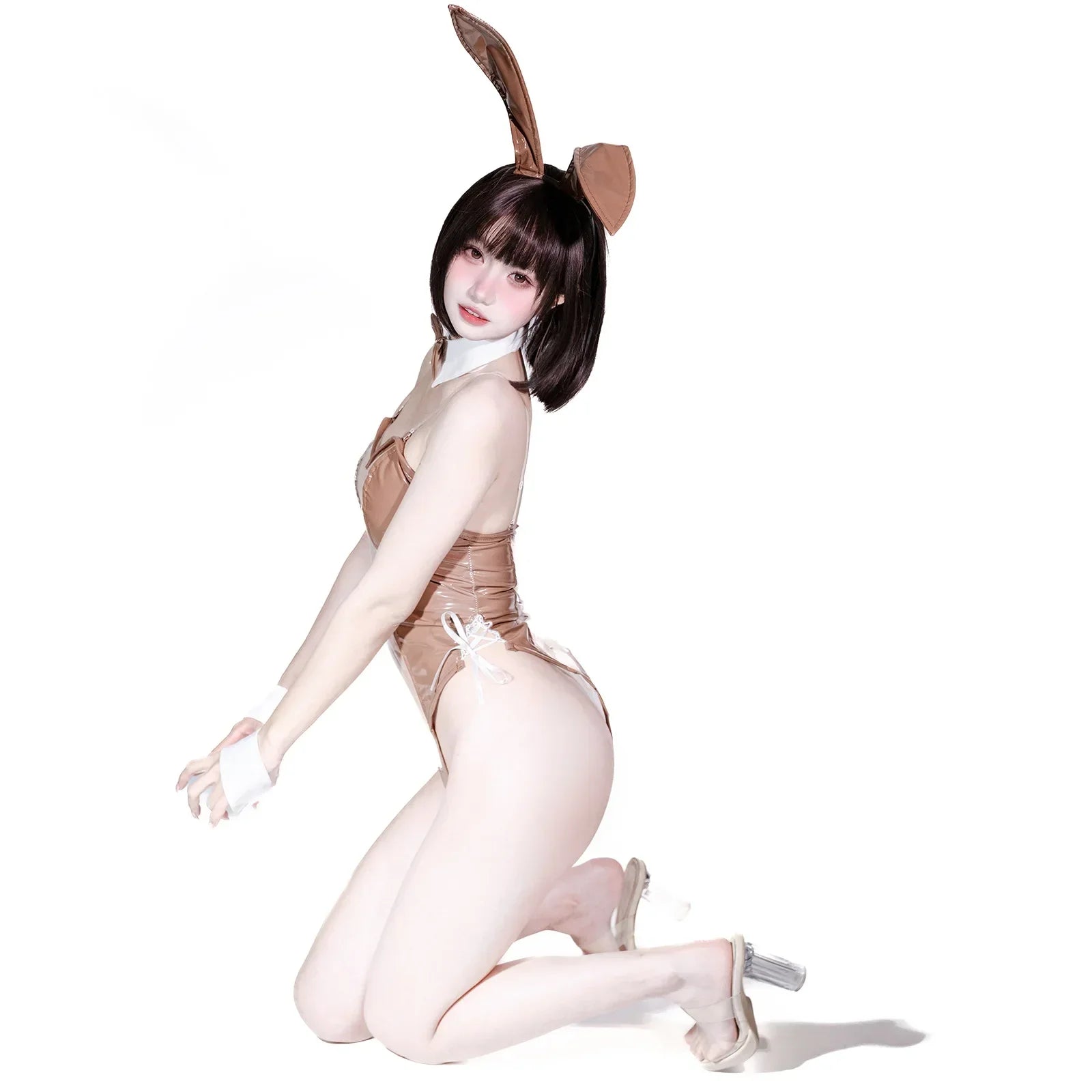 Sexy Bunny Girl Costume - Transparent Halloween Cosplay Jumpsuit - Women’s Clothing & Accessories - Costumes - 2024