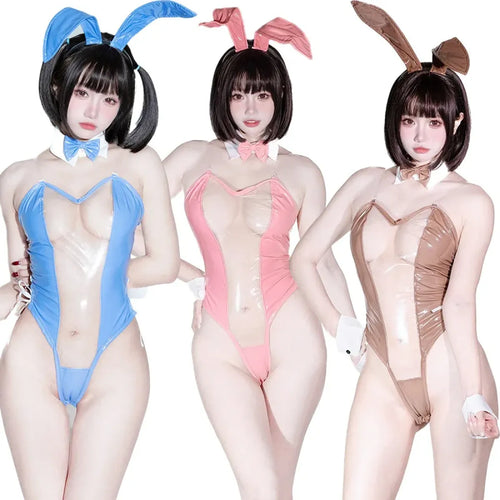 Sexy Bunny Girl Costume - Transparent Halloween Cosplay Jumpsuit - Women’s Clothing & Accessories - Cosplay - 1