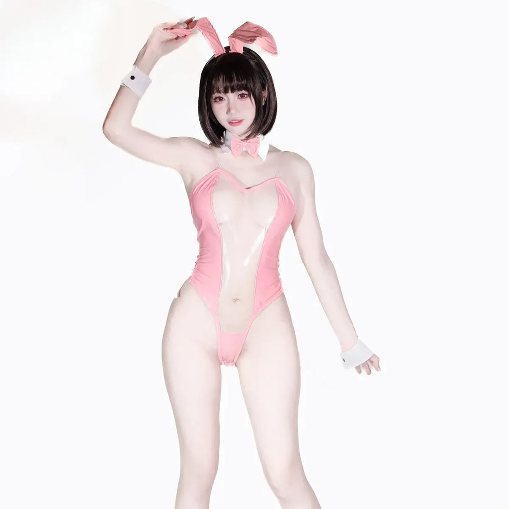 Sexy Bunny Girl Costume - Transparent Halloween Cosplay Jumpsuit - Women’s Clothing & Accessories - Cosplay - 4