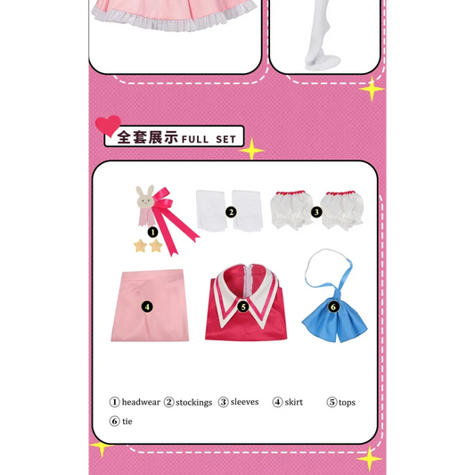 Ai Hoshino Idol Cosplay Dress with Bunny Hairpin - All Dresses - Cosplay - 2