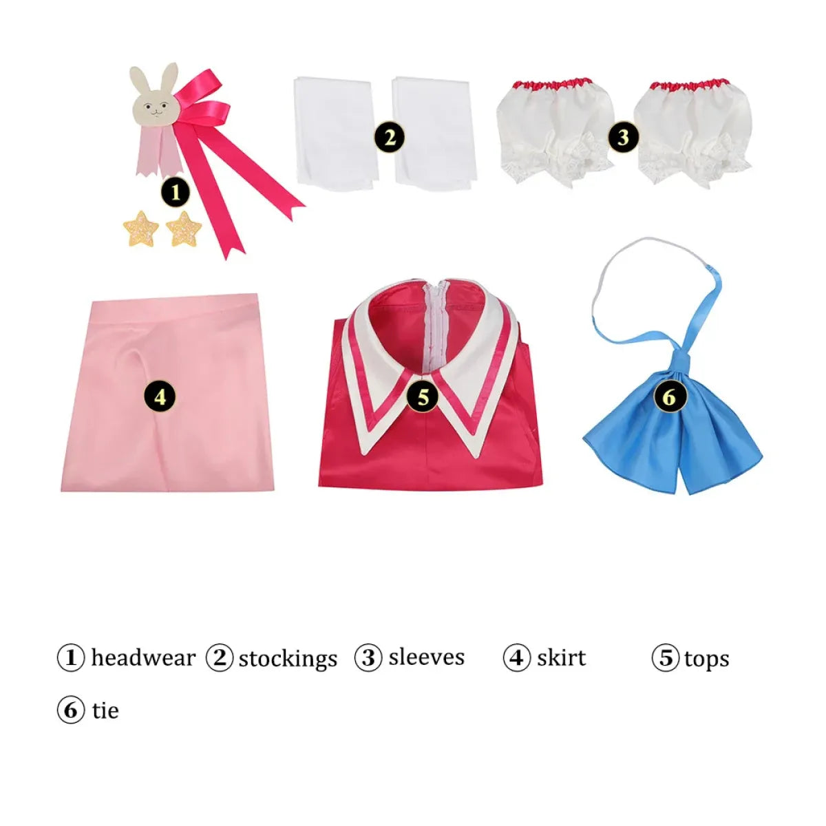 Ai Hoshino Idol Cosplay Dress with Bunny Hairpin - All Dresses - Cosplay - 5