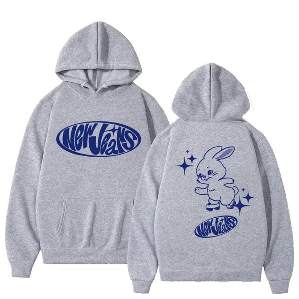 Bunny Kawaii Sweatshirt - Cartoon Print Hoodie for Men & Women - Gray3 / S - T-Shirts - Shirts & Tops - 17 - 2024