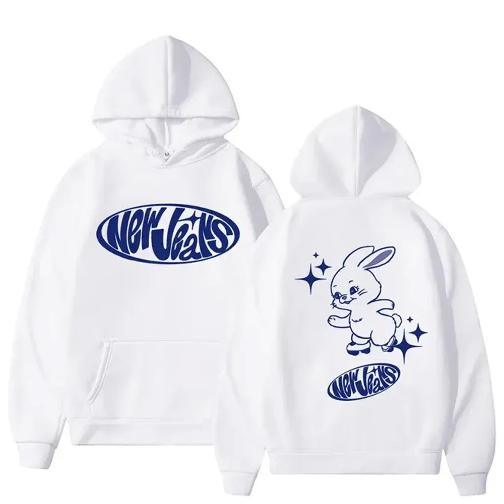 Bunny Kawaii Sweatshirt - Cartoon Print Hoodie for Men & Women - White3 / S - T-Shirts - Shirts & Tops - 14 - 2024