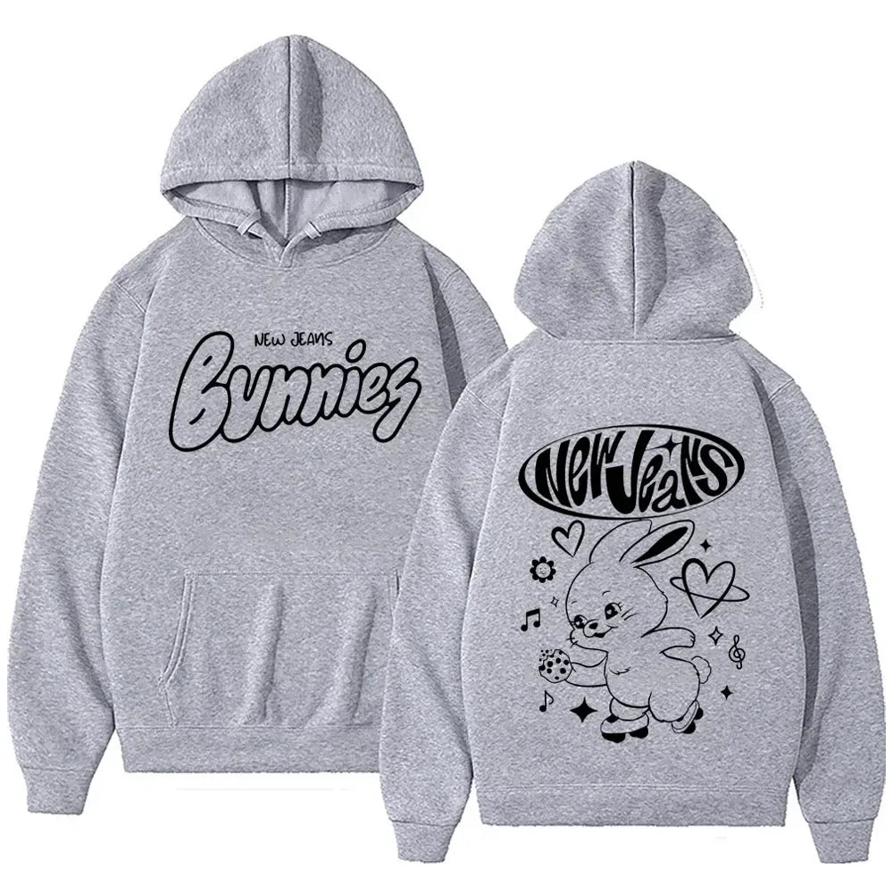 Bunny Kawaii Sweatshirt - Cartoon Print Hoodie for Men & Women - Gray1 / S - T-Shirts - Shirts & Tops - 10 - 2024