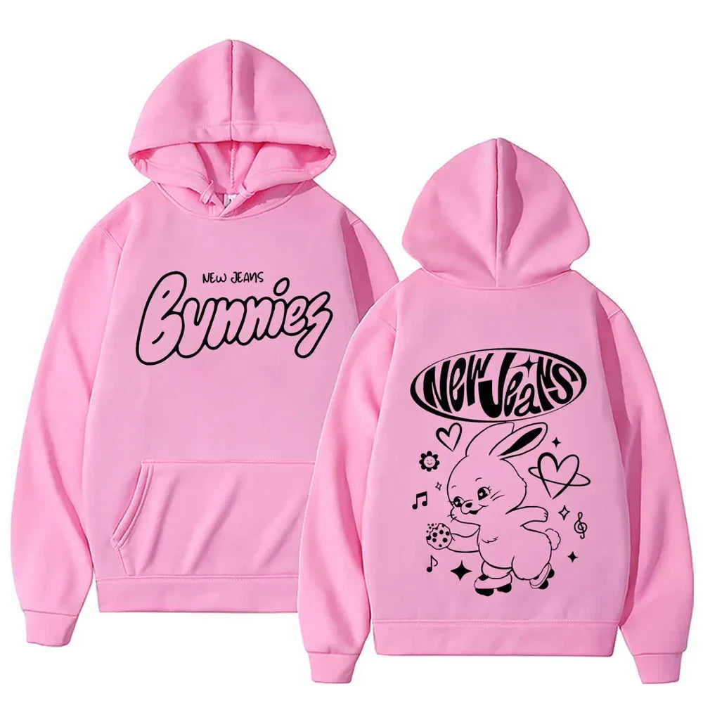 Bunny Kawaii Sweatshirt - Cartoon Print Hoodie for Men & Women - T-Shirts - Shirts & Tops - 3 - 2024