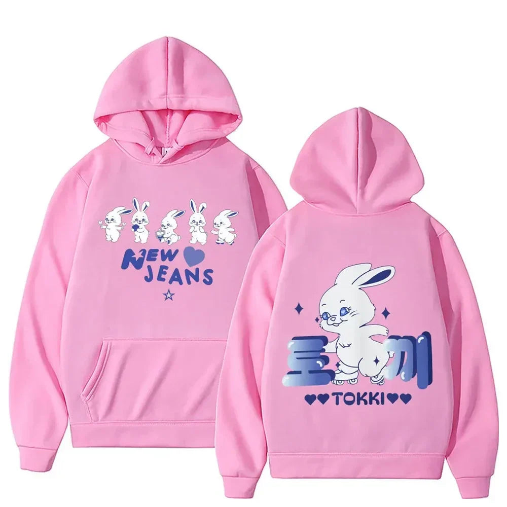 Bunny Kawaii Sweatshirt - Cartoon Print Hoodie for Men & Women - T-Shirts - Shirts & Tops - 28 - 2024