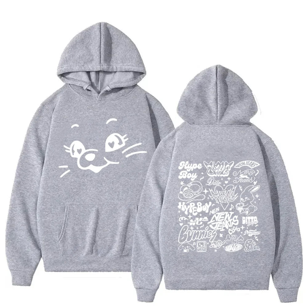 Bunny Kawaii Sweatshirt - Cartoon Print Hoodie for Men & Women - Gray5 / S - T-Shirts - Shirts & Tops - 25 - 2024