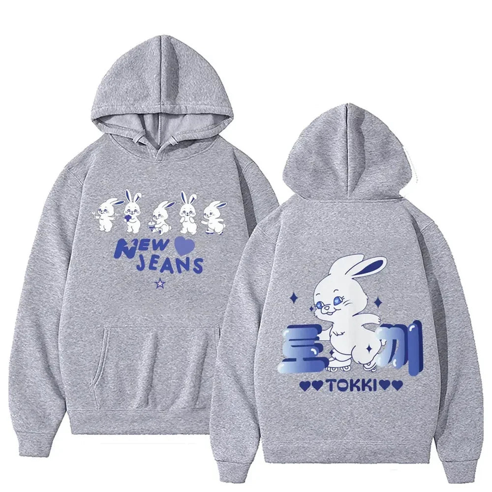 Bunny Kawaii Sweatshirt - Cartoon Print Hoodie for Men & Women - T-Shirts - Shirts & Tops - 30 - 2024