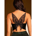 Butterfly Embroidery Mesh Velvet Cami - Camis & Tops - 6