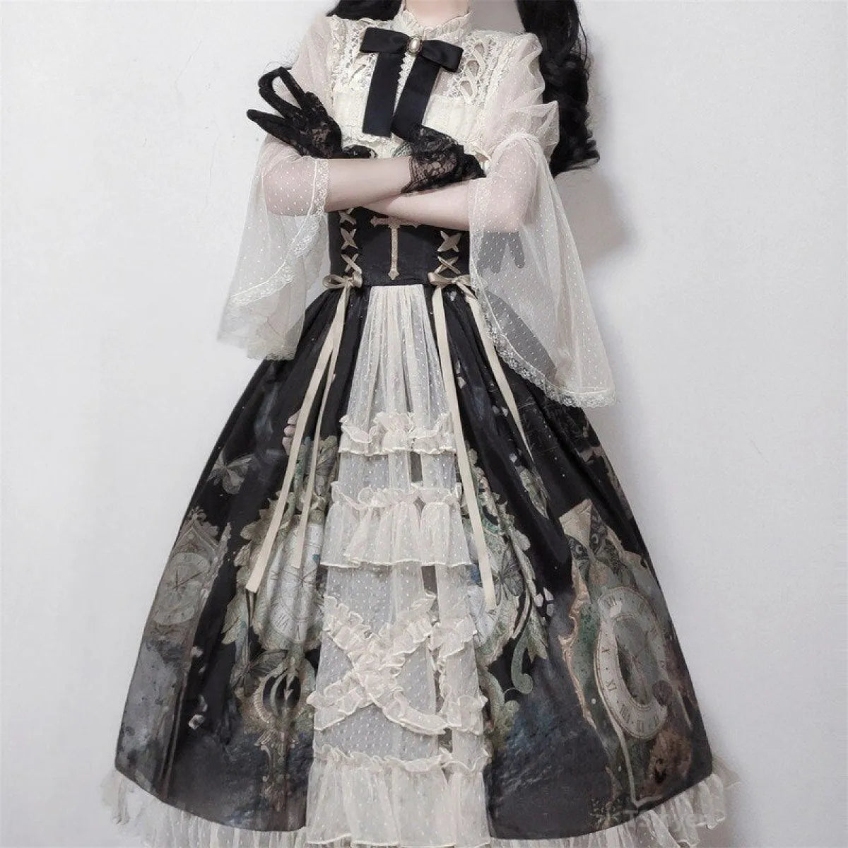 Vintage Butterfly Lace Dress Set - All Dresses - 4