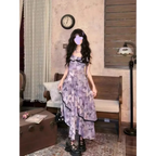 Vintage Butterfly Mesh Dress & Lace-Up Sheer Coat Set - All Dresses - Sets / Co-ords - 4