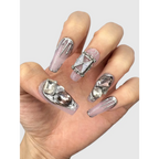 Butterfly Trap 3D Gemstone Press-On Nails - Harajuku Style - Cosmetics - 3