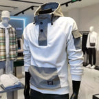 Buttoned Cargo Hoodie with Pockets - Hoodies & Sweatshirts - 5