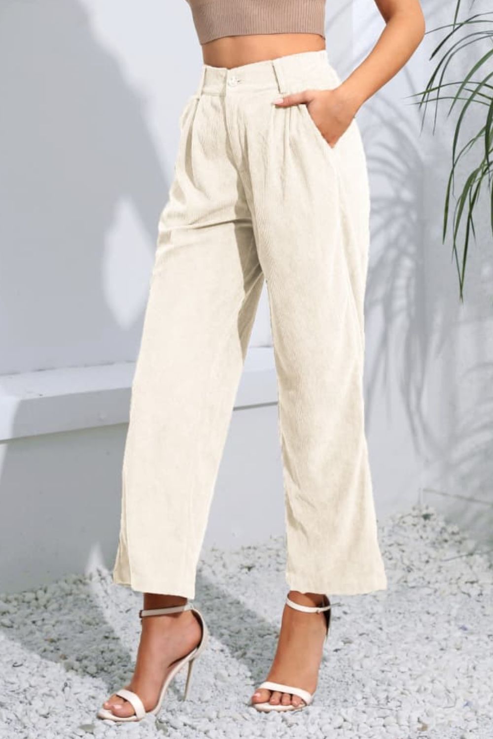 Buttoned Straight Hem Long Pants - Bottoms - Pants - 3 - 2024