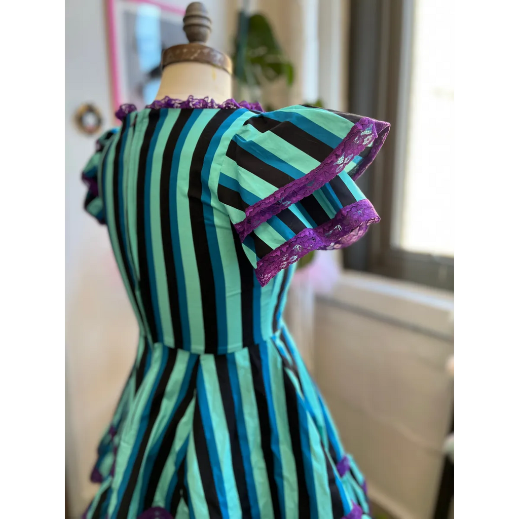 Adelaide Mini Swing Dress in Haunted Stripe - All Dresses - Mini Dress - 6
