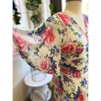 Lydia Wrap Dress - Pink Rose Bouquet Mesh - All Dresses - Maxi Dress - 3