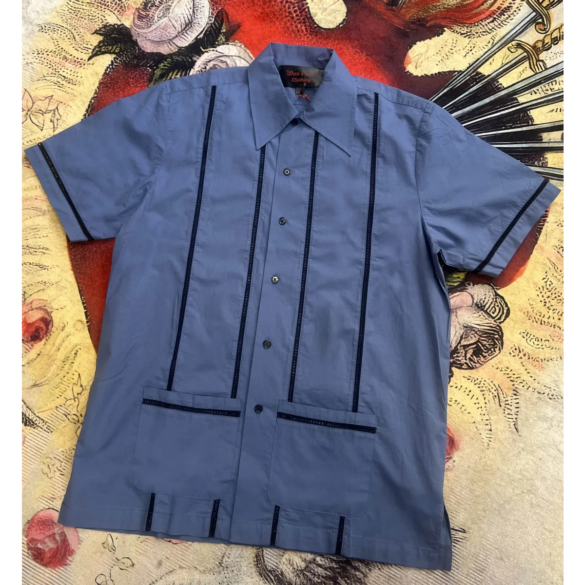 Men’s Working Blues Cocktail Shirt - T-Shirts - Button-Up Shirt - 2