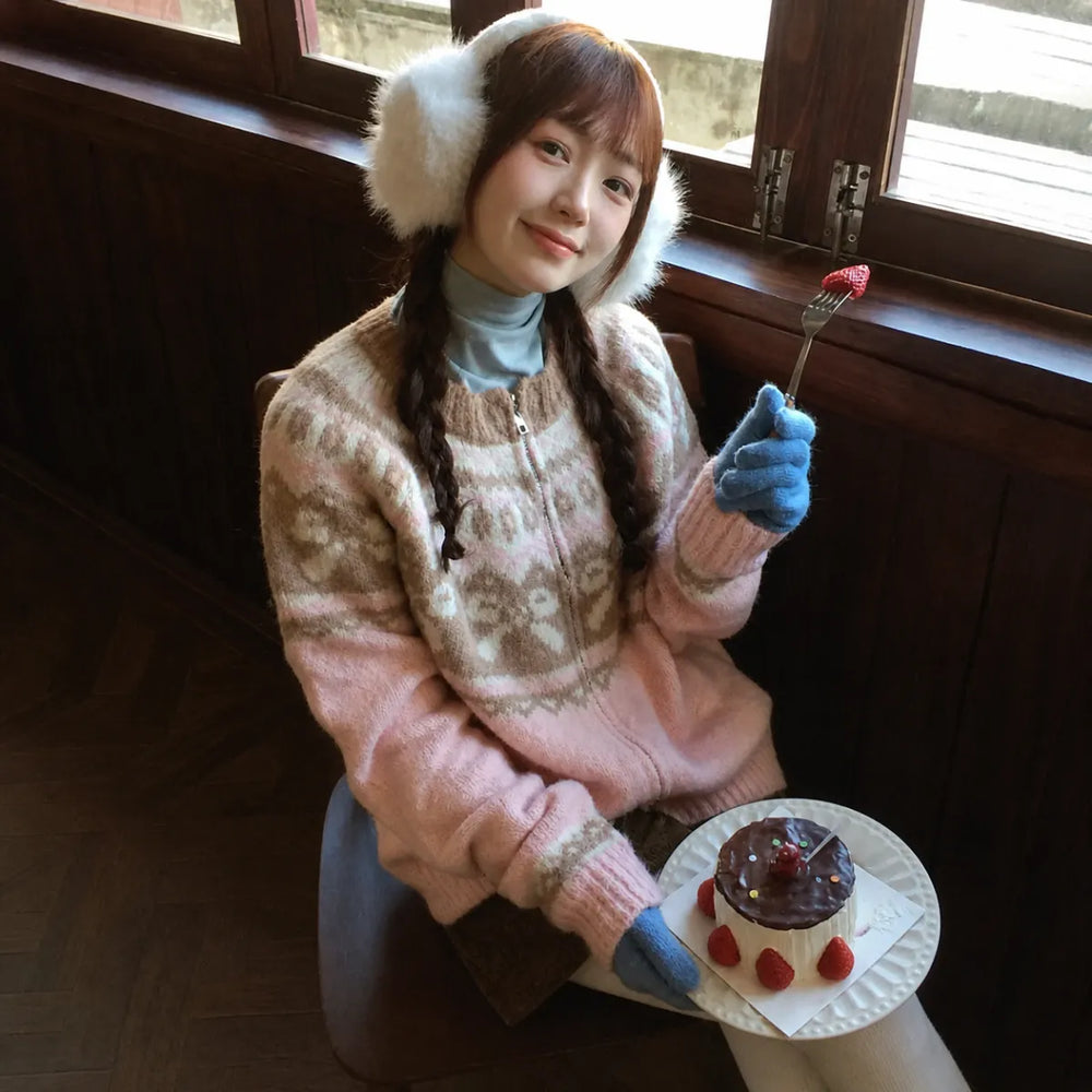 Mori Girl Vintage Knit Cardigan - Women’s Clothing & Accessories - Long - Round - Cardigans - 1