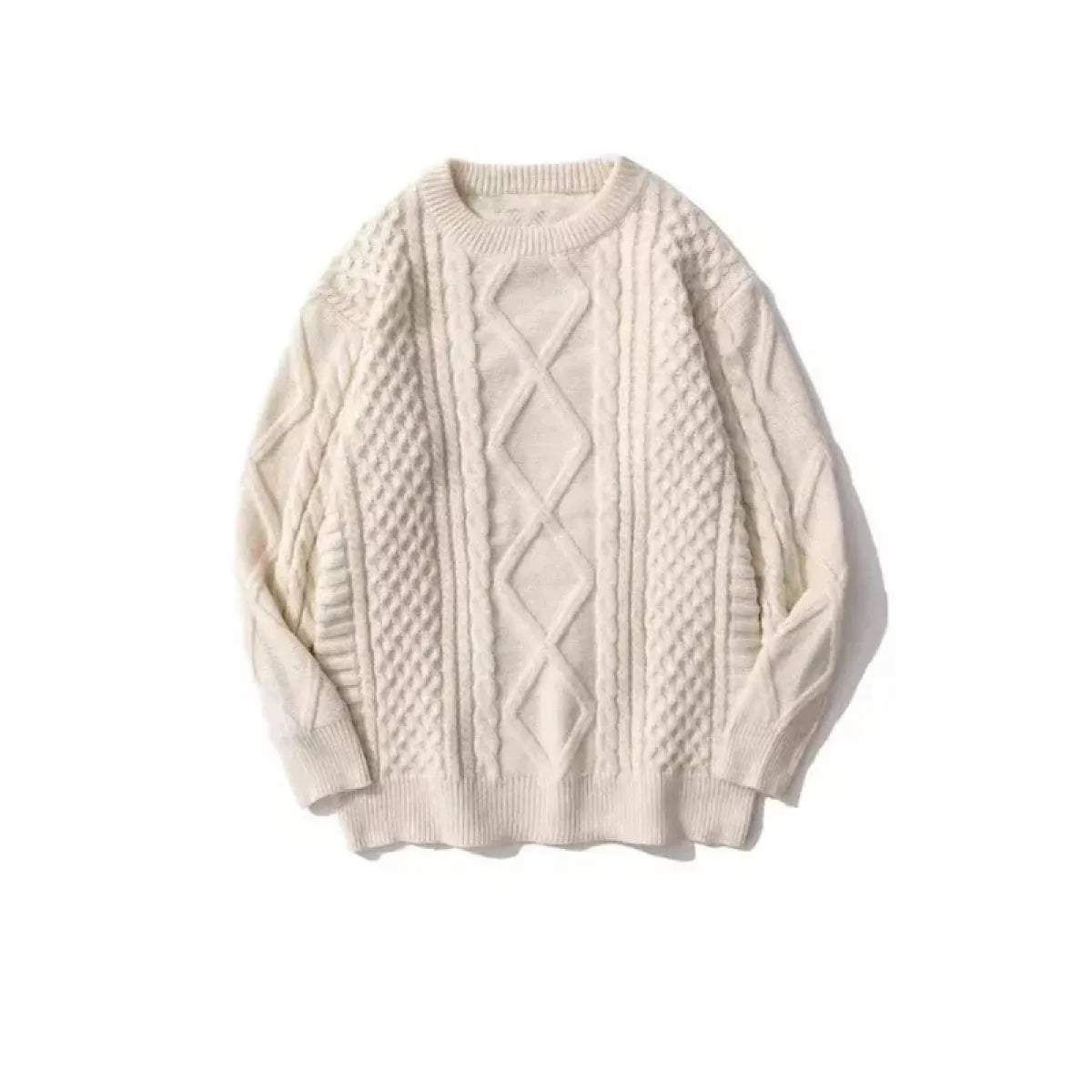Vintage Oversized Cable Knit Pullover Sweater - Sweaters - Sweaters - 6
