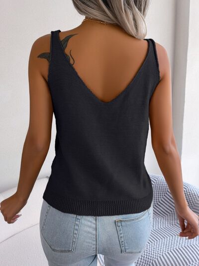 Cable-Knit Scoop Neck Knit Vest - All Products - Vests - 18 - 2024