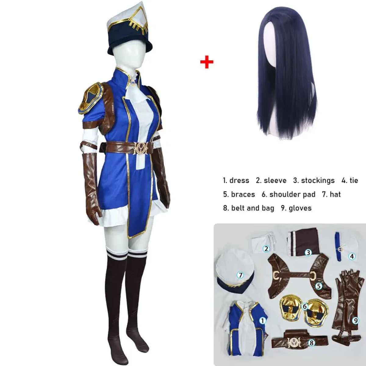 Caitlyn Kiramman Sheriff Cosplay Set – Arcane League - Dresses - Cosplay - 1