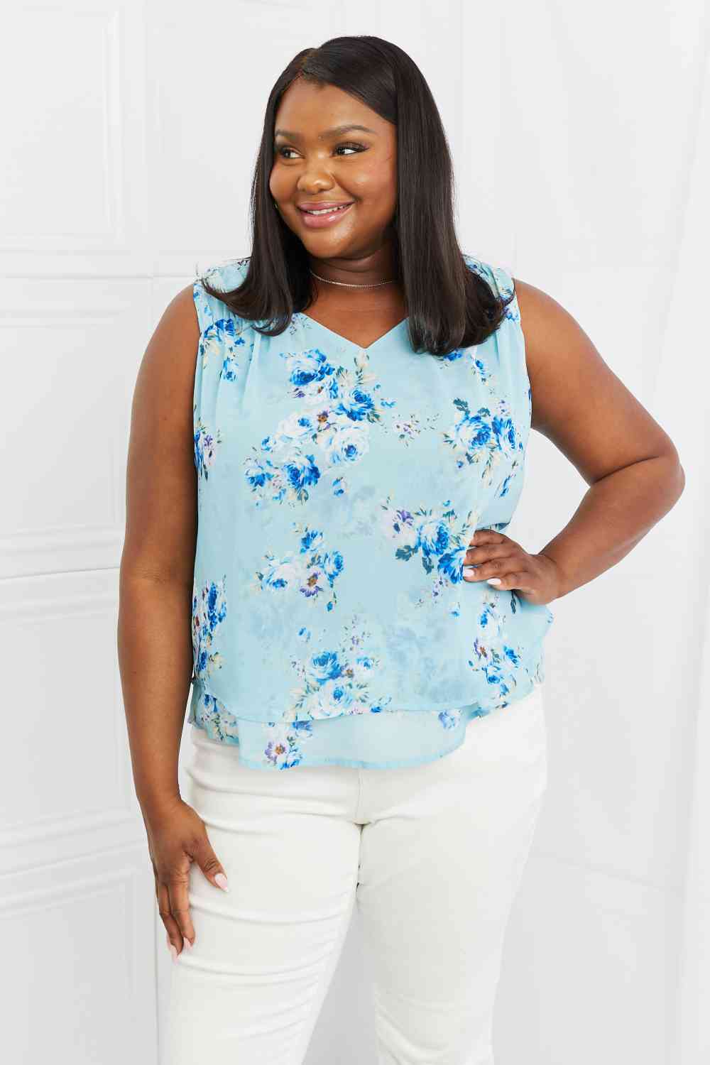 Off To Brunch Full Size Floral Tank Top - Camis & Tops - Shirts & Tops - 3 - 2024