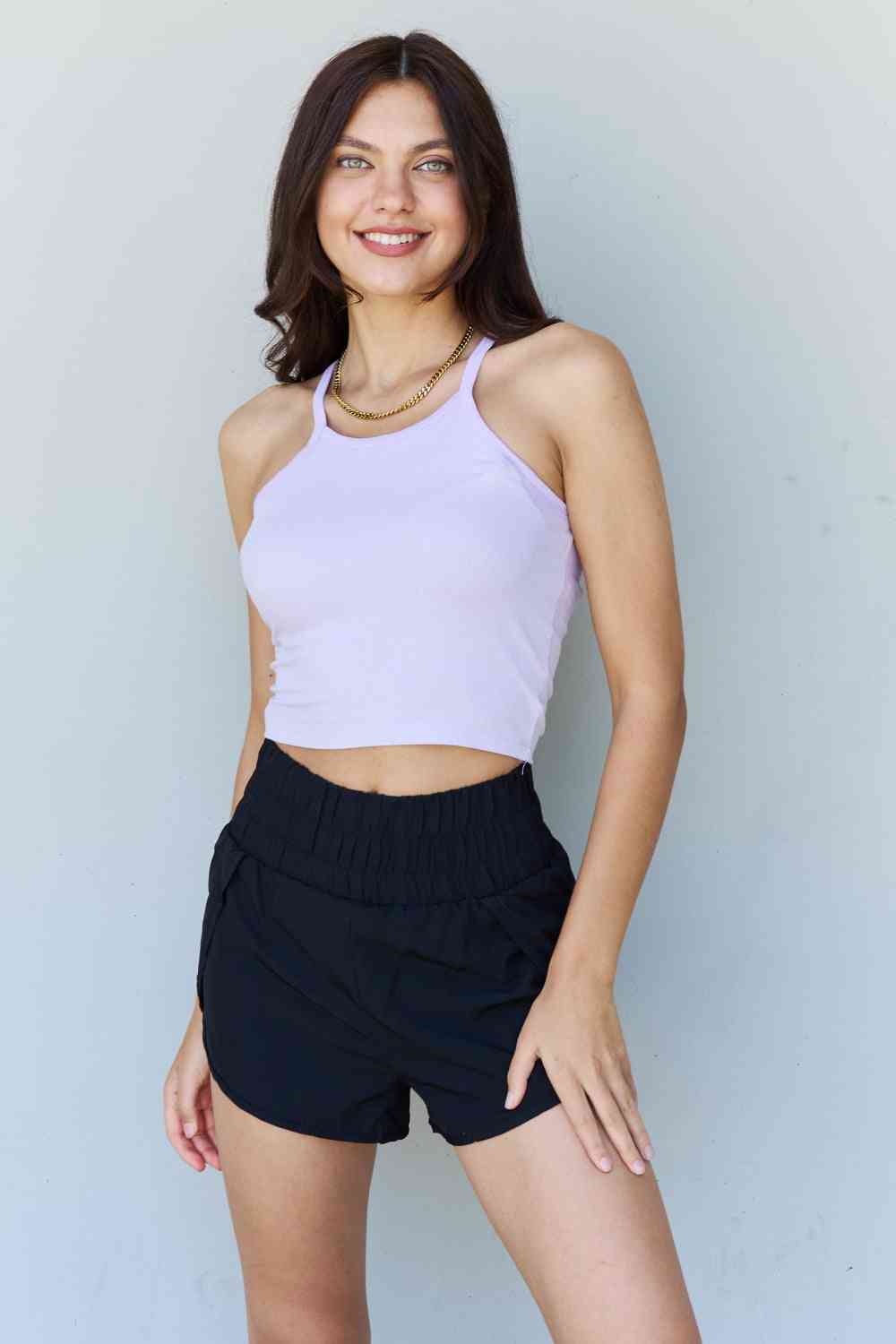 Everyday Staple Soft Modal Short Strap Ribbed Tank Top in Lavender - Purple / S - Camis & Tops - Shirts & Tops - 1