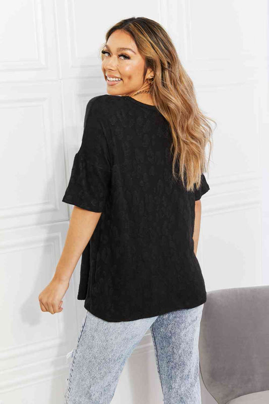 At The Fair Animal Textured Top in Black - Camis & Tops - Shirts & Tops - 2 - 2024