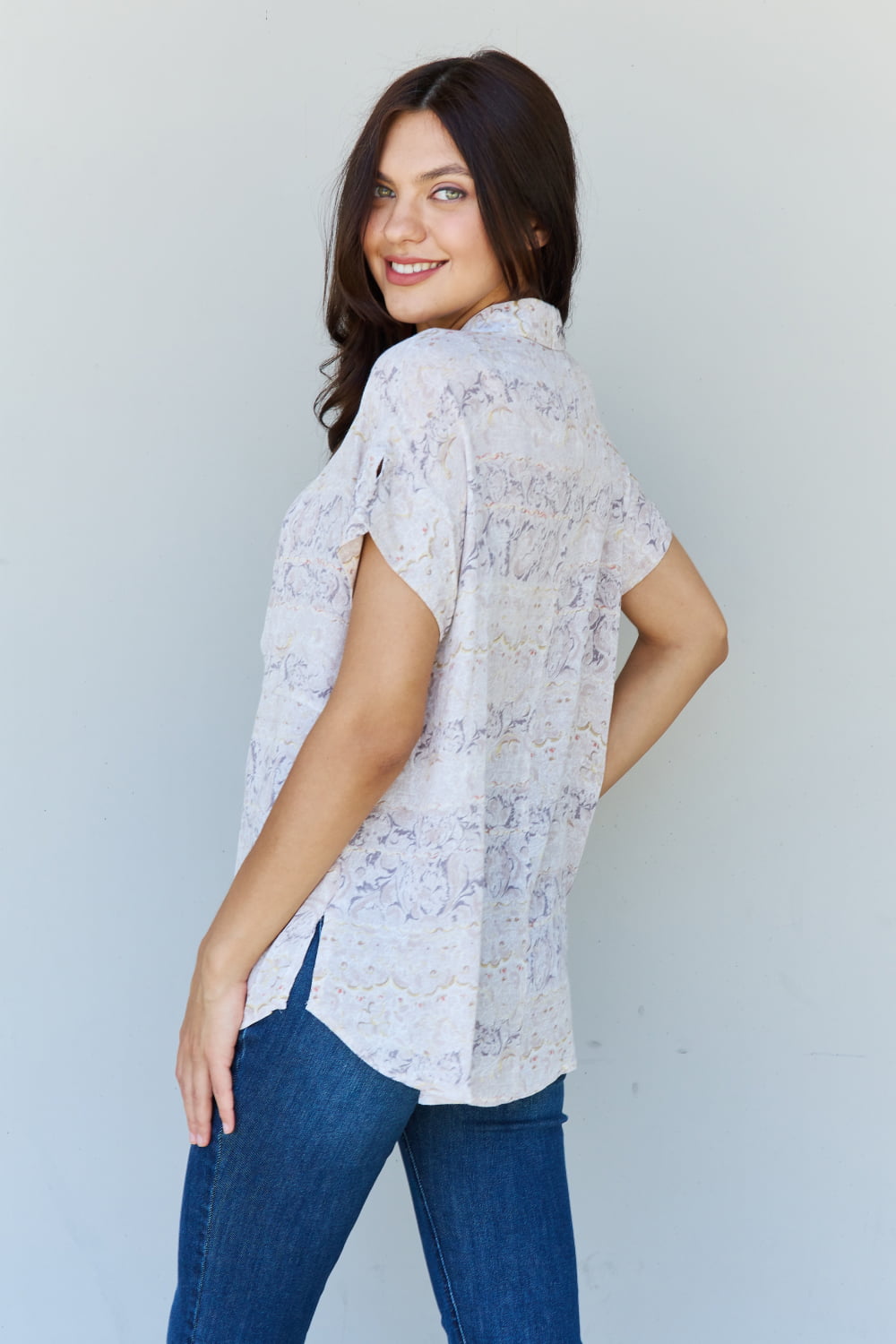 Full Size Floral Paisley Print Twist Tunic Top - Camis & Tops - Shirts & Tops - 2 - 2024