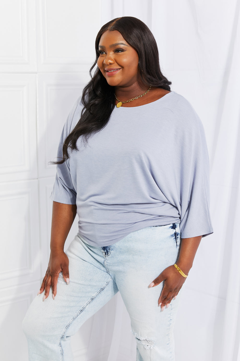 Full Size Needless to Say Dolman Sleeve Top - Camis & Tops - Shirts & Tops - 8 - 2024