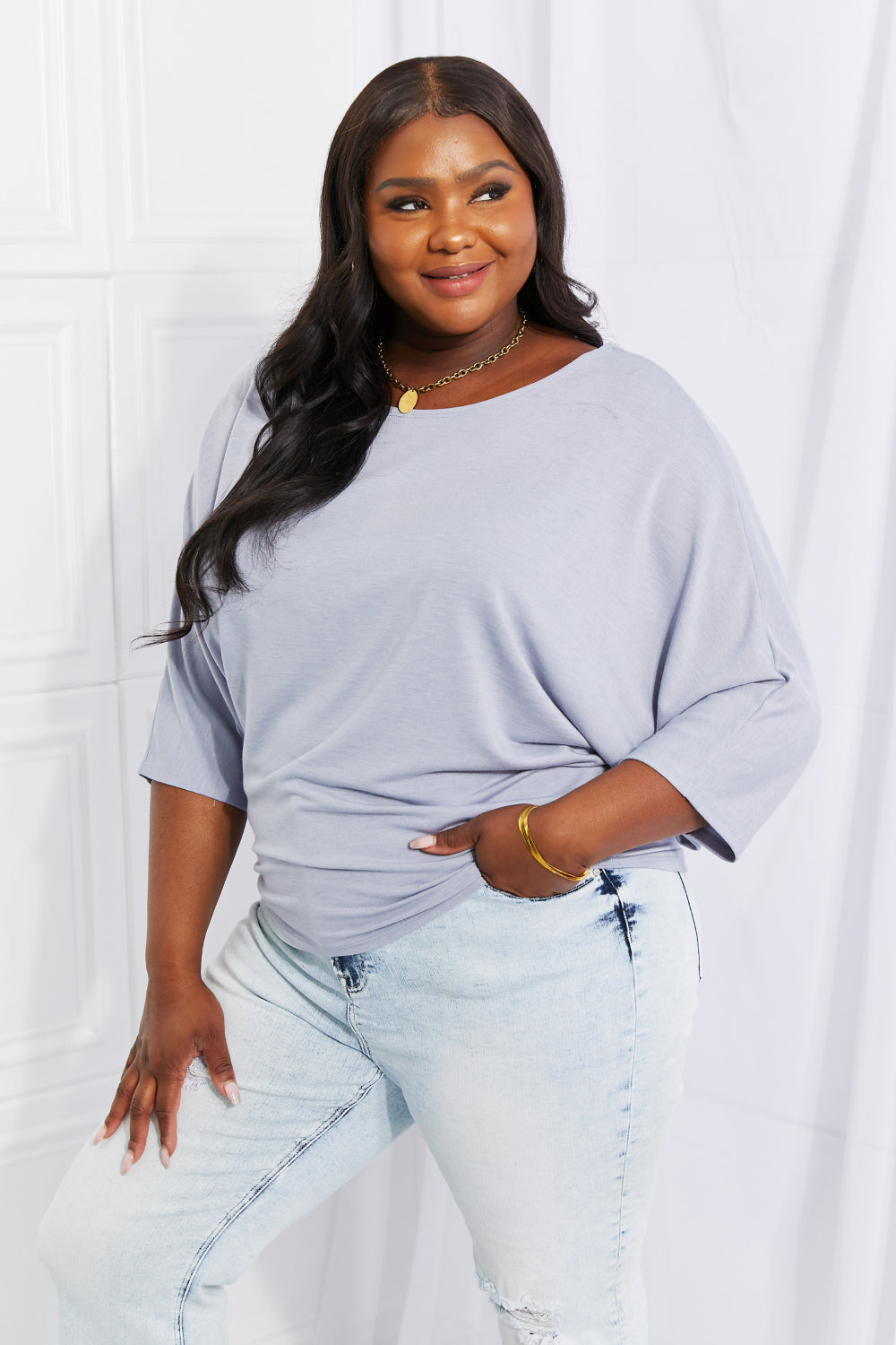 Full Size Needless to Say Dolman Sleeve Top - Camis & Tops - Shirts & Tops - 7 - 2024